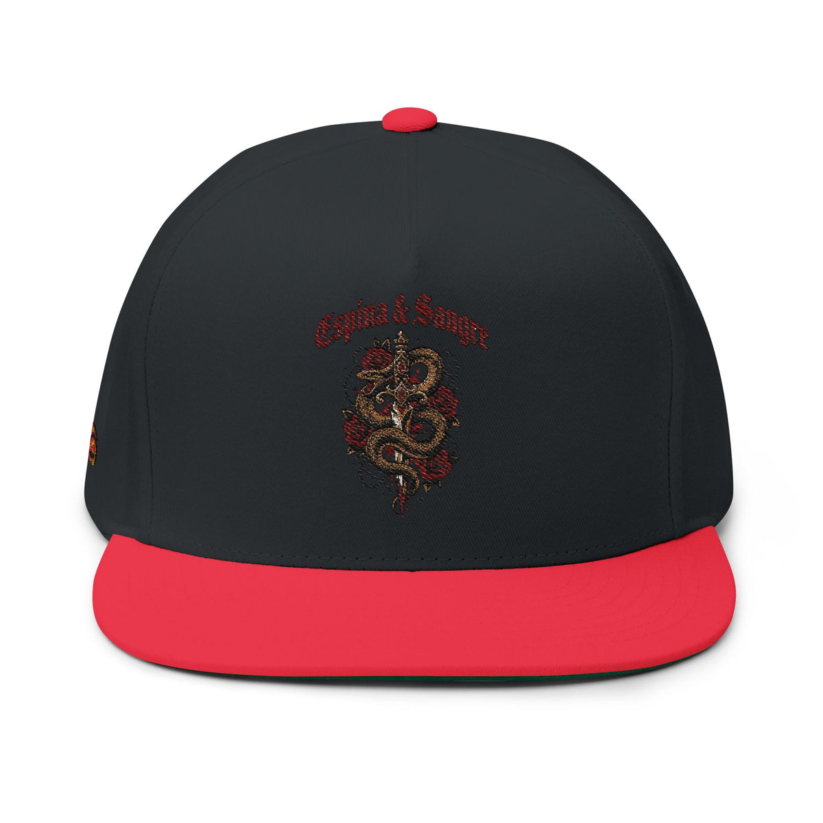 Espina & Sangre Gothic Snapback Cap oder Espina & Sangre Flat Bill Cap – Stickerei