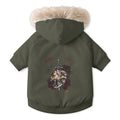 Espina & Sangre Gothic Skull Haustier-Parka – Gefütterte Winterjacke