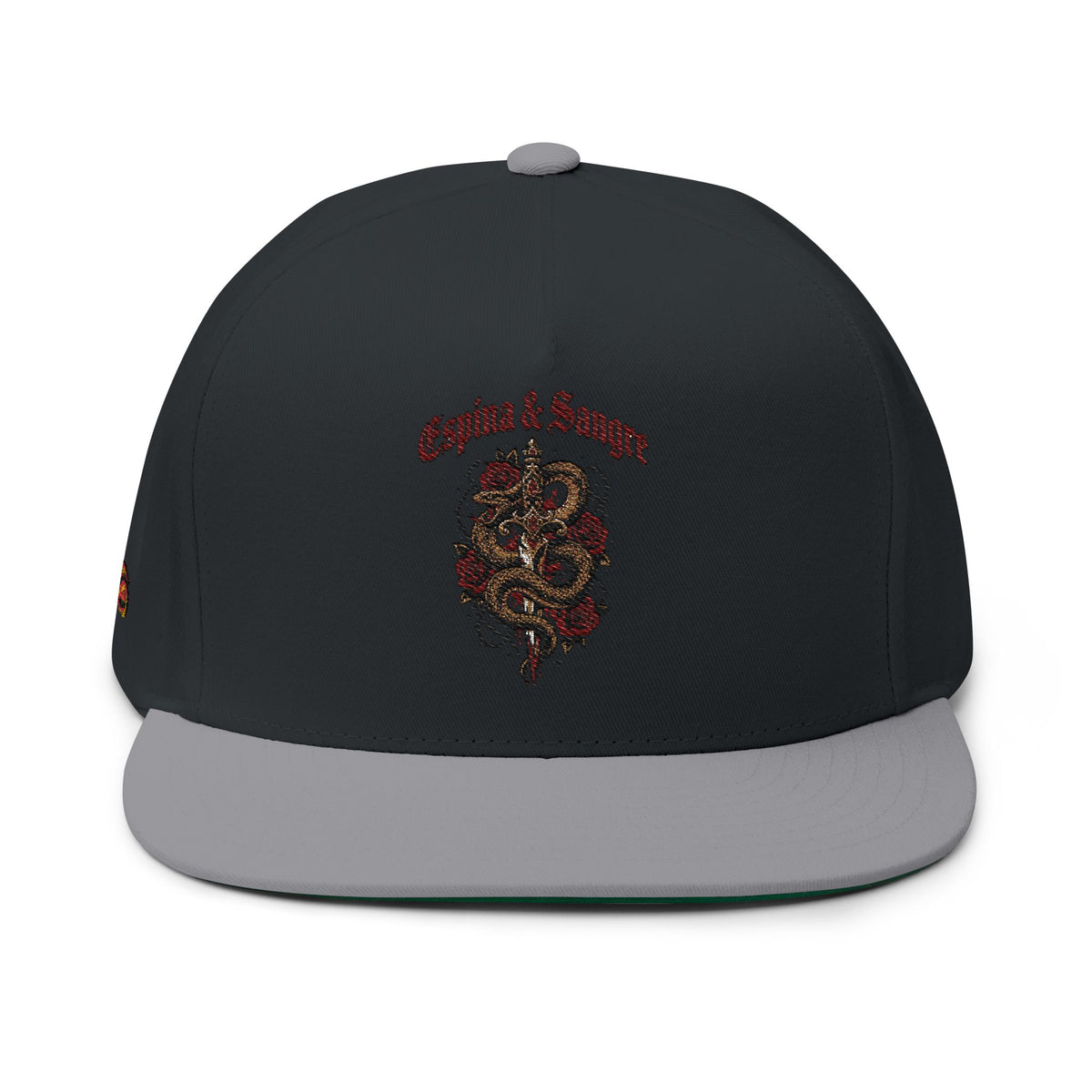 Espina & Sangre Gothic Snapback Cap oder Espina & Sangre Flat Bill Cap – Stickerei