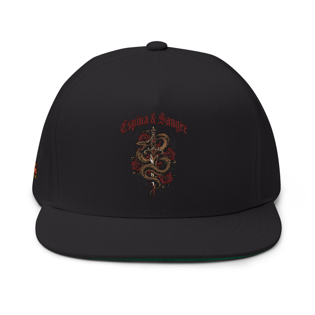 Espina & Sangre Gothic Snapback Cap oder Espina & Sangre Flat Bill Cap – Stickerei
