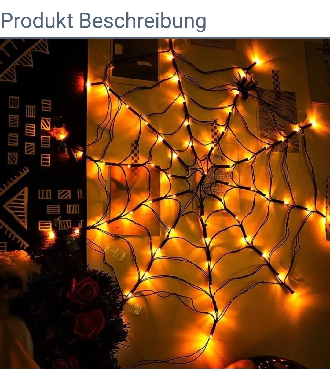 Spinnennetz-LED-Lampe | Die perfekte Halloween-Deko