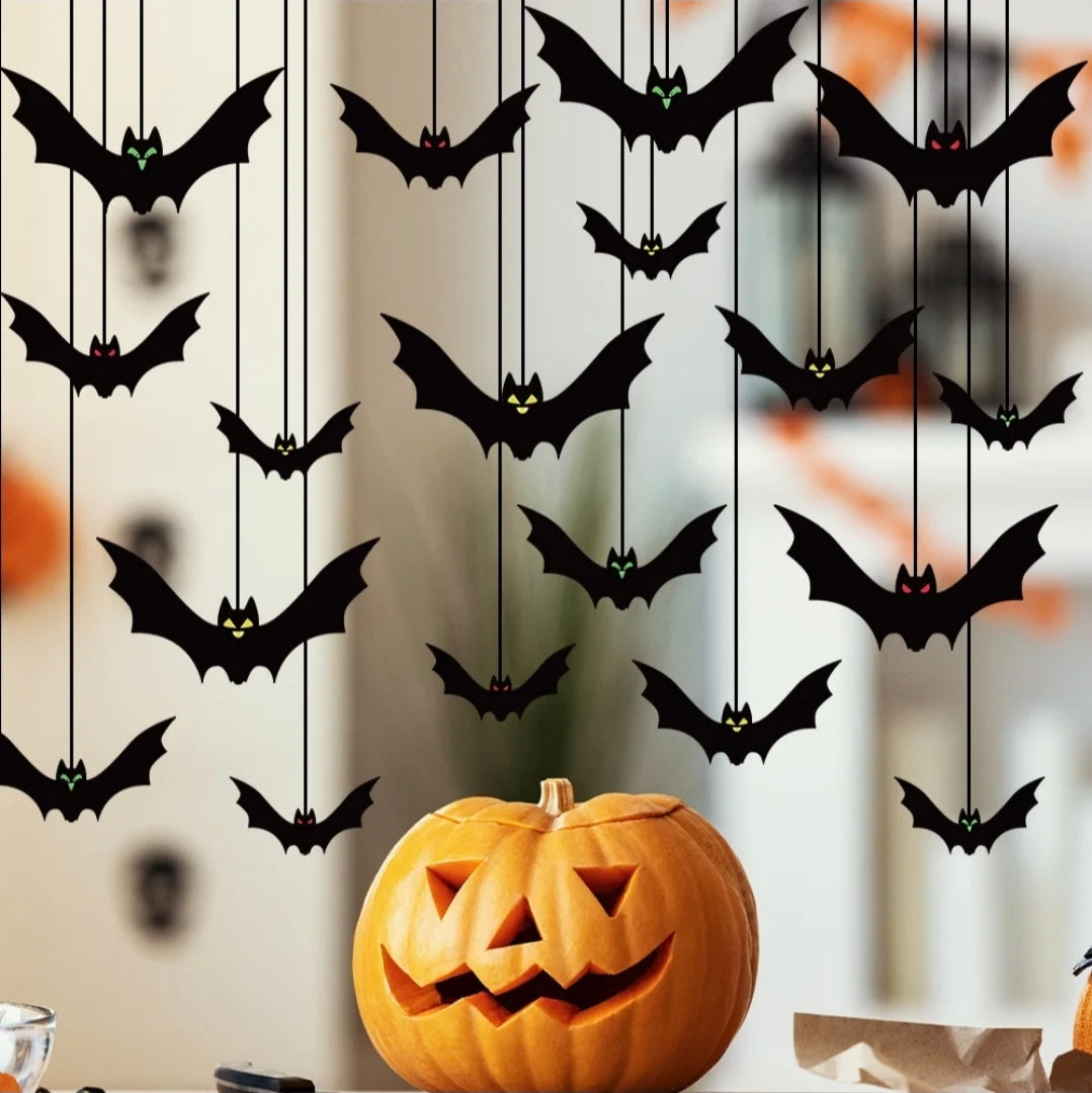Halloween-Dekorationen - Banner, Bänder, Gruselartikel, Fledermaus-Requisiten, Party- und Feiernszubehör