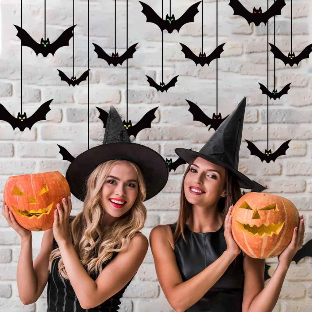 Halloween-Dekorationen - Banner, Bänder, Gruselartikel, Fledermaus-Requisiten, Party- und Feiernszubehör