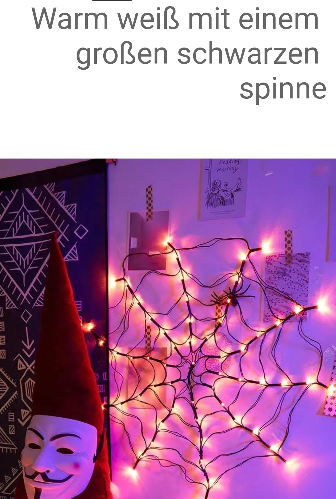 Spinnennetz-LED-Lampe | Die perfekte Halloween-Deko